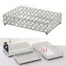 Mirrored Crystal Vanity Tray Decorative for Perfum, Jewelry Makeup 25x15x5cm