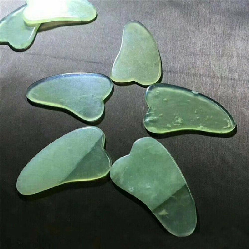 1x Gua Sha Facial Body Massage Chinese Medicine Natural Jade Board Scraping Tool