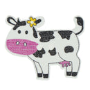 50pcs wooden button cute cow pattern scrapbook craft buttons garment accessory #