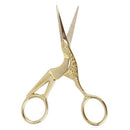 Retro crane sewing scissors 11.5 cm Golden