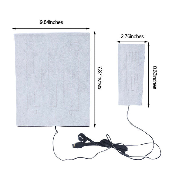 Vest Jacket Composite Fiber Safety Fast Heating USB Charging Warm Paste Pads