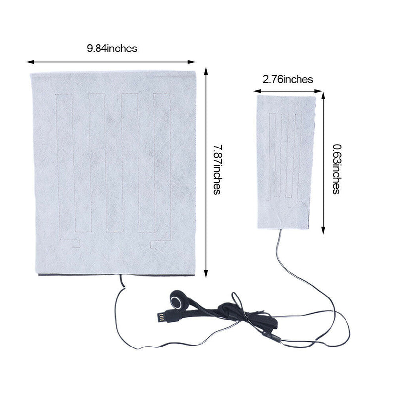 Vest Jacket Composite Fiber Safety Fast Heating USB Charging Warm Paste Pads