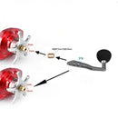 2pcs Power Single Fishing  Handle EVA Knob Drum Baitcasting Reel Handle 103.3mm