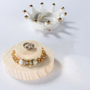 Round Organizer Unfinished Unpainted Wooden Bracelet Earrings Ring Holder J