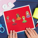 DIY Full Drill Round Cartoon Girl Diamond Painting Puzzle Children Stickers