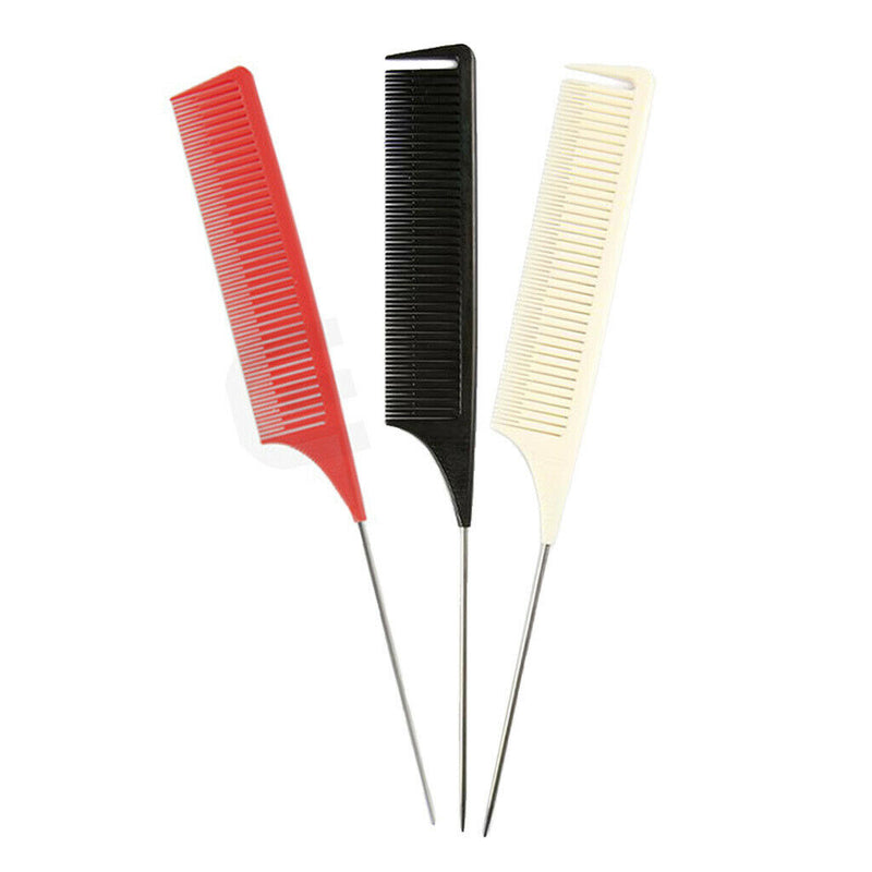 3x Pintail Comb, Anti Static Heat Resistant, Rat Tail Lift Comb for Hair Styling