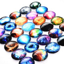 10pcs/lot Mix Color Glass Cabochon Flat universe Starry sky DIY Handicraft  A9S8