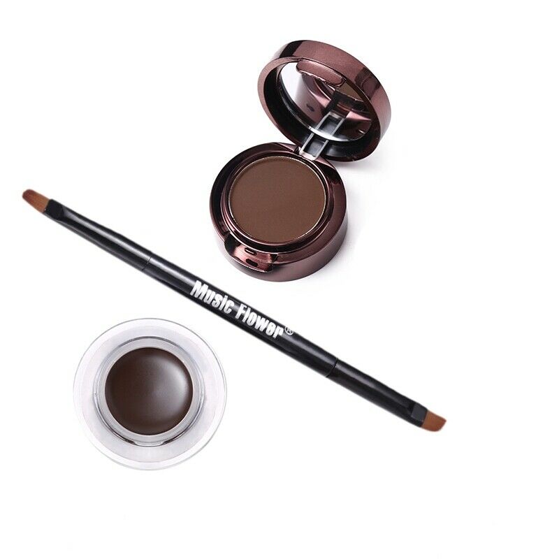 Music Flower Brand 2 In 1 Gel Eyeliner and Eyebrow Powder Makeup Palette Wa D3N4