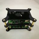 For Raspberry Pi Black Acrylic Case with Cooling Fan for Raspberry Pi 4 Mod