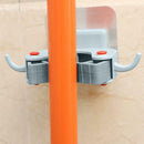 2x Wall Mounted Mop Clip Broom Hooks Holder Brush Handle Hanger Rack Blu WVJ