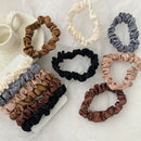 6Pcs Women Girl's Elastic Hair Bands Silk Satin Hair Ties Ponytail Holder Ropes