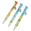 3 Pcs Students Blue Yellow Plastic Giraffe Ornament Ball Point Pen A1A3