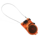 3 Feet Cable Lock Retractable Combination for Luggage Cycling - Orange X5H2