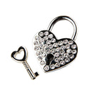 Metal Heart Shape Padlock With Key Suitcase Kids Diary Jewelry Box Lock Set