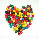 100 pcs round wood spacer loose beads charms jewelry findings 10mm any colBX