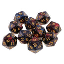 10PCS 20 Sided D20 Dice for Dungeons and Dragons  TRPG Table Games