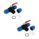 2 Pieces 3-Way Valve Garden Hose PE Connector Splitter with Steel Core, Heavy