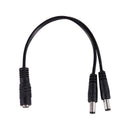 5.5x2.1mm 1 to 2 M/F DC Power Splitter Cable for Security CCTV Camera T9V8