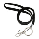 Black Strap Lanyard Bling Rhinestone Crystal Custom for ID Badge Key Ring H