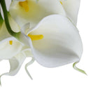 13" Artificial Calla Lily Bridal Wedding Bouquet Latex (White, 20pcs)- whit