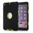 Heavy Duty Shockproof Case Cover For iPad mini 3 2 1 Black+Yellow Green