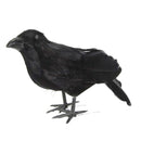 2Pcs Lifelike Black Feathered Raven Crows Prop Halloween Lawn Ornament
