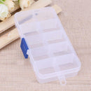 10plaids Detachable Storage Boxes Plastic Transparent Makeup Jewelry Box