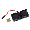 Dual Fan Cooling System Module &Heatsink for Raspberry Pi 3B, 2