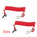 2x Boat Outboard Engine Motor Kill Stop Switch Safety Lanyard Clip For Ya FED