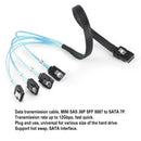 Cabledeconn G0101 MINI SAS 36P SFF 8087 to 4 SATA 7P Splitter Cable Cord