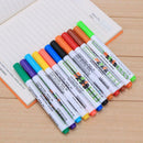 12pcs Permanent Marker Pen Erasable Whiteboard Pen Office School Supplies