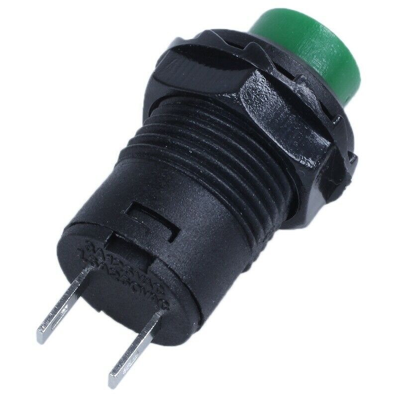 1 X 12mm Car Boat Latching Lock Push On / Off Button 125V 250V green