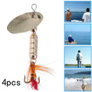 4pcs Casting Spinner Bait Metal Artificial Ice Carp Fishing Tail Lure