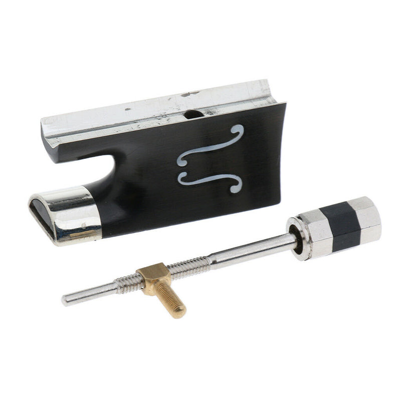 1 Set Ebony Violin Bow Frog Screw 3/4 4/4 Size Metal Violin Parts for Fiddle