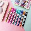 8pcs Double Lines Drawing Writting Card Pens Markers Outline Pens Highligter