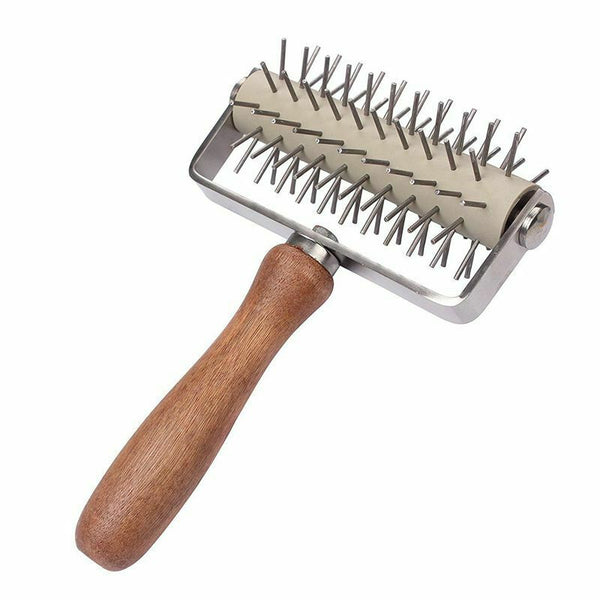 Stainless Steel Wheel Pizza Bread Needle Punchers Roller Pie Pastry Dough P E1I5