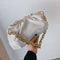Fashion Cloud Women Shoulder Handbag Lady Chain Underarm Clutch (Beige)