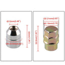 M12X1.5 Wheel Lock Lug Nut Chrome Locking Nuts 4 Pcs 1 Set H1A9