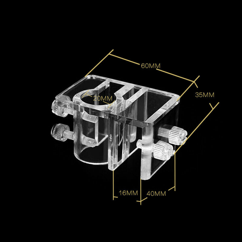 Clear Acrylic Aquarium Fish Tank Water Hose Pipe Fixing Clip Tube Clamp Holder