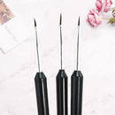 Black Color Nail Art Pen Dotting Drawing Painting Liner Polish Brush F QCD