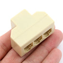 1PC RJ11 Splitter 3 Way Adapter 1 M to 3 F RJ-11 6P4C Phone Jack Splitter N Bj