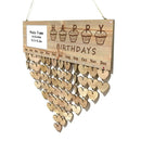Wooden Calendar Pendants Photo Frame Home Hanging Ornaments Bedroom Decor SN9F