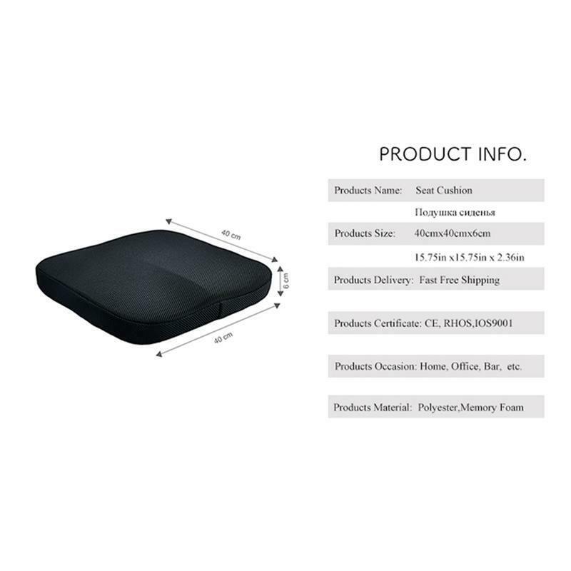 Comfort Office Chair Car Seat Cushion Non-Slip Orthopedic Memory Foam Coccy A8E4
