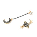 Fashion Star Moon Drop Earrings Asymmetric Universe Planet Long Dangle Earrings