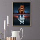Double Fox Diamond Embroidery Painting Cross Stitch DIY Craft Home Decor