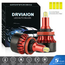Pair H11 H8 H9 1800W 270000LM 4-Sides LED Headlight Kit Hi/Lo Power Bulb 60 OZ