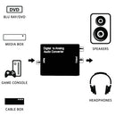 Digital Optical Coaxial Toslink to Analog RCA L/R Audio Converter Adapter --