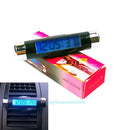 2 in 1 Blue Backlight Digital LCD Car Air Outlet Clip-on Clock Thermometer