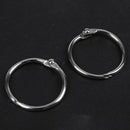 25 Pcs Metal 1.2" Loose Leaf Rings Binder Keyrings for Scrapbooking Book