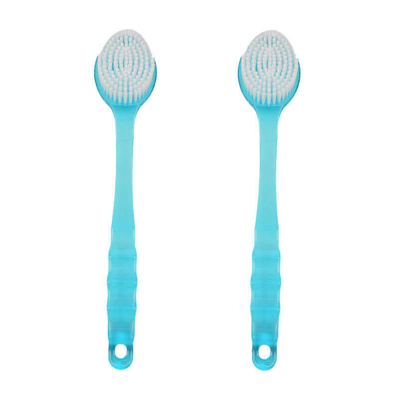 2Pcs Back Scrubber Bath Brush With Long Handle Skin Massage Health Care  SNA